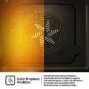 Horno integrable – Hisense BSA66334PX, 77 l, Pirolítico, 59.50 cm, Acero inoxidable antihuellas