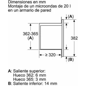 Microondas integrable – Balay 3CG6112X3, Potencia 800W