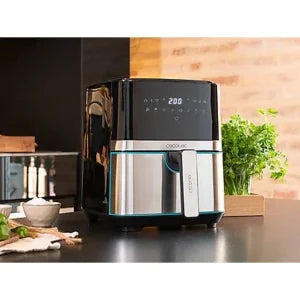 Freidora de aire – Cecotec Cecofry Full Inox Pro 5500 con Accesorios, 1700 W, 8 Modos, 5.5 l, Plata