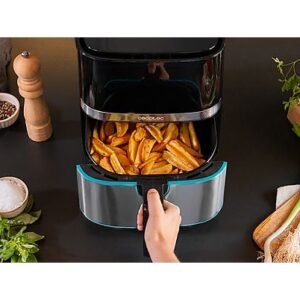Freidora de aire – Cecotec Cecofry Full Inox Pro 5500 con Accesorios, 1700 W, 8 Modos, 5.5 l, Plata