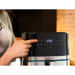Freidora de aire – Cecotec Cecofry Full Inox Pro 5500 con Accesorios, 1700 W, 8 Modos, 5.5 l, Plata