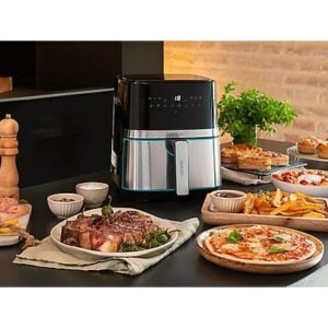 Freidora de aire – Cecotec Cecofry Full Inox Pro 5500 con Accesorios, 1700 W, 8 Modos, 5.5 l, Plata