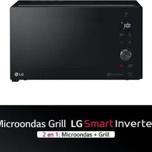 Microondas con grill – LG MH7265DPS, 1000 W, 5 niveles, Inverter, 32 l, Negro