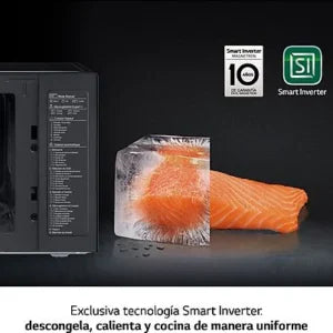Microondas con grill – LG MH7265DPS, 1000 W, 5 niveles, Inverter, 32 l, Negro