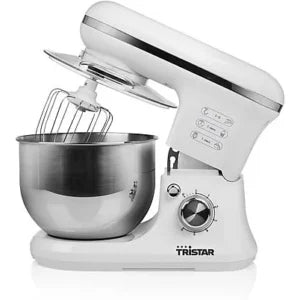 Amasadora – TRISTAR MX-4817, 1200 W, Totalmente variable velocidades, Blanco