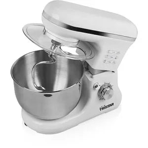 Amasadora – TRISTAR MX-4817, 1200 W, Totalmente variable velocidades, Blanco