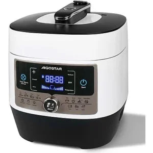 Olla a presión electrica – AIGOSTAR Panda, 1000 W, Blanco