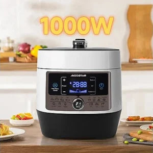 Olla a presión electrica – AIGOSTAR Panda, 1000 W, Blanco