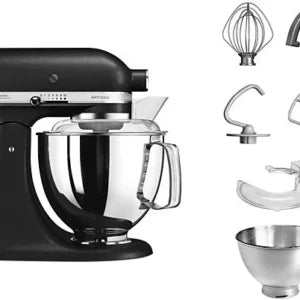 Robot amasador – KITCHEN-AID 5KSM175PSEBK, 300 W, 10 velocidades, hierro fundido