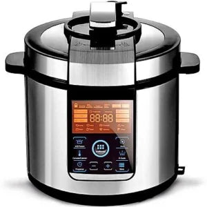 Olla Programable Robot – GRIDINLUX Elitechef Gourmet, 1000 W, 6 l, Plata y negro