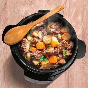 Olla Programable Robot – GRIDINLUX Elitechef Gourmet, 1000 W, 6 l, Plata y negro