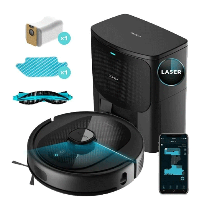 Cecotec Conga 7490 Immortal Home Genesis Robot Aspirador + Estación de Vaciado Automático