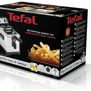 Freidora – Tefal FILTRA PRO 3L DIGITAL FR5111, 2400W, Zona fría, Acero inoxidable